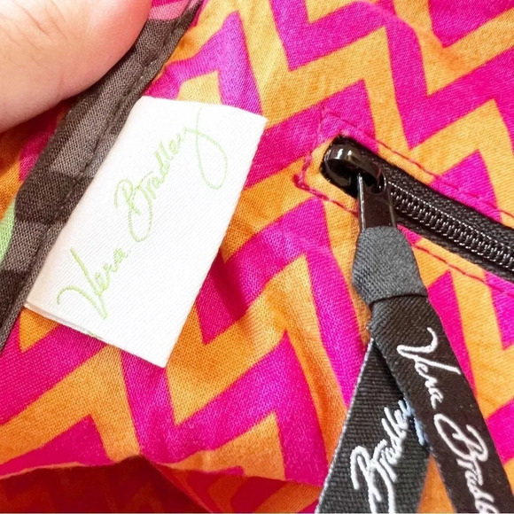 Vera Bradley Iconic‎ Campus Backpack Ziggy Zinnia Black Quilted Floral School - Picture 4 of 14